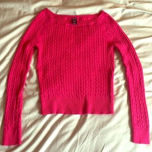 GAP Hot Pink Cable Knit Sweater